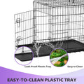 Bestpet 30 Inch Dog Crates for Medium Small Dogs Folding Metal Wire Crates Dog Kennels Outdoor and Indoor Pet Dog Cage Crate with