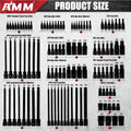AMM 107PCS Allen and Torx Bit Socket Set, 1/4", 3/8" and 1/2" Drive,Extra Long Torx/Tamper Proof Torx/Hex/Ball End Hex,Sae/Metric Socket Set, S2