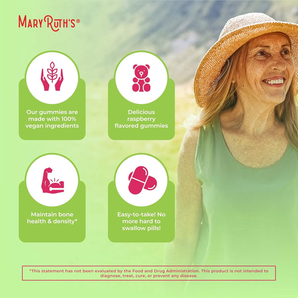 Maryruth Organics Sugar Free | 2 Month Supply | Vitamin D & B12 Vitamin Supplements for Adults & Kids | Bone Health | Immune Support | Vegan |