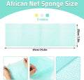 6 Pack African Net Sponge Exfoliating Glove Set, 3 Bath Sponge Body Scrubber Back Scrubber and 3 Pairs Exfoliating Gloves for Shower
