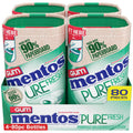 Mentos Pure Fresh Sugar-Free Chewing Gum with Xylitol, Spearmint, in a Recyclable 90% Paperboard Bottle, 80 Piece, Pack of 4 Bottles