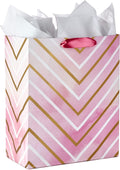 Hallmark 13" Large Gift Bags Assortment with Tissue Paper (Pack of 3: Floral, Chevron, Dots) for Birthdays, Mother'S Day, Baby Showers, Bridal