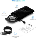 Kinivo BTH240 Bluetooth Headphones (Black, On-Ear, Wireless Music, Hands-Free Calling, Built-In Mic, Foldable, Travel Bag)