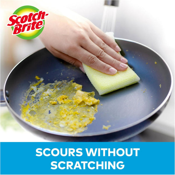 Scotch-Brite Dobie Pads, Dobie Sponge for All Purpose Cleaning of Kitchen, Bathroom, and Household, Non Scratch Dobie Cleaning Pads Safe for