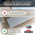 Cabinet Door Bumpers X-Protector 100 PCS â Small Felt Pads 3/8â â Ideal Grey Felt Bumpers â Self-Adhesive Thick Felt Dots â Bumper Pads