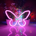 JYWJ Butterfly Neon Sign,USB or 3-AA Battery Powered Neon Light,LED Table Decoration,Bedroom Wall Decoration,Birthday Gift,Wedding Supplies