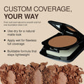 Palladio Dual Wet and Dry Foundation with Sponge and Mirror, Squalane Infused, Apply Wet for Maximum Coverage or Dry for Light Finishing and