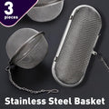 3-Pack Parts Washer Basket - Stainless Steel Basket for Ultrasonic Jewelry - Ideal Small Parts Jewelry Cleaning Basket