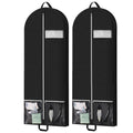 43" Garment Bags for Travel and Storage, Travel Suit Bags for Men Women with 2 Clear Pockets, Storage Bags for Clothes, Suits, Shirts, Coats