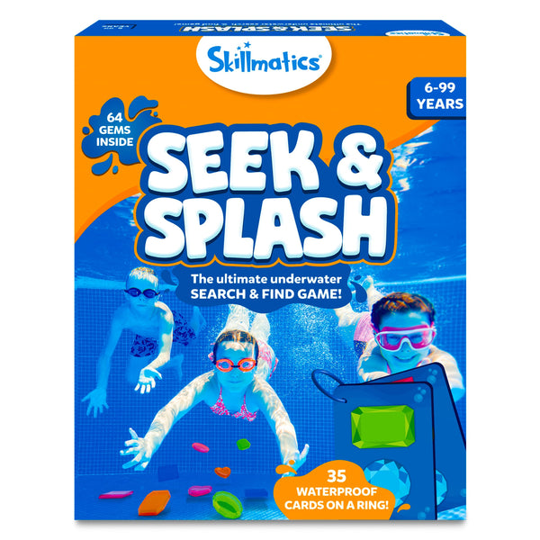 Skillmatics Seek & Splash Diving Gem Toys - Underwater Search and Find Game, Perfect for Swimming Pool & Summer Fun for Kids, Gifts for Boys &