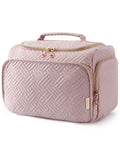 BAGSMART Travel Toiletry Bag, Large Wide-Open Travel Bag for Toiletries, Makeup Cosmetic Travel Bag with Handle