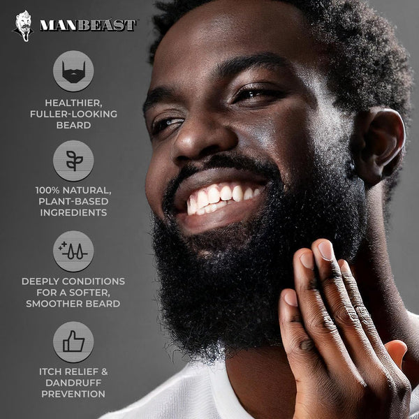 Beard Oil for Men - Hypoallergenic Natural Ingredients for Sensitive Skin, Nut Free Mustache Growth Conditioners, Natural Solution Conditioner to