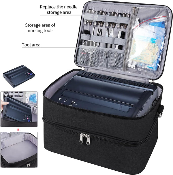 Tattoo Carrying Case Tattoo Supplies Organizer Tattoo Kit Box Case Tattoo Equipment Storage Bag Tattoo Travel Tattoo Storage Organizer for Tattoo