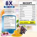 NEW AGE 8 in 1 Immune Support Booster Supplement with Echinacea, Vitamin C and Zinc 50Mg, Vitamin D 5000 IU, Turmeric Curcumin & Ginger, B6,