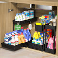 3 Pack Multi-Purpose Under Sink Organizers and Storage, 2026 L-Shaped Pull Out Cabinet Organizer for Bathroom & Kitchen, Under Cabinet Organizer