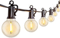 Outdoor String Lights 25 Feet G40 Globe LED Patio Lights with 13 Edison Plastic Bulbs(1 Spare), Waterproof Connectable Hanging Lights for Backyard