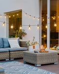 Outdoor String Lights 25 Feet G40 Globe LED Patio Lights with 13 Edison Plastic Bulbs(1 Spare), Waterproof Connectable Hanging Lights for Backyard