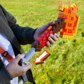 Nerf Minecraft Firebrand, Dart Blasting Axe, 6 Nerf Elite Foam Darts, Design Inspired by Minecraft Axe in the Game, Pull down Priming, Minecraft Toys