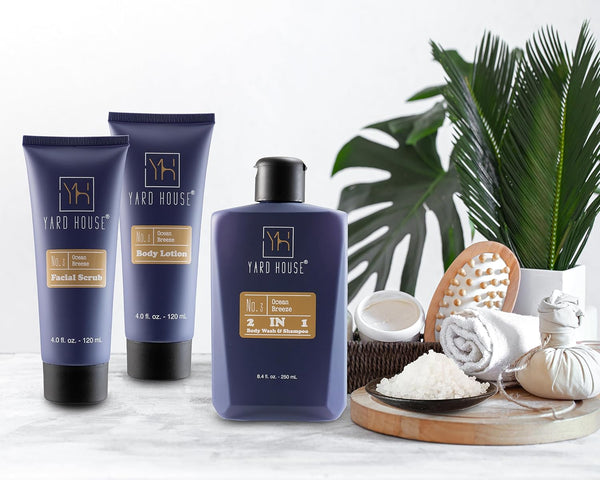 All Natural Bath and Body Spa Gift Basket Set for Men - Ocean Breeze - Luxury Men'S Skin Care Kit for Him in Toiletry Bag for Relaxation,