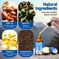 Beard Growth Oil & Beard Balm - Beard Growth Kit with 2X Concentration Biotin for Men, Natural Ingredients with Argan Oil, Jojoba Oil and Vitamin