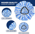 Mop Head Replacement, 3 Pack Spin Mop Refill Replace Head Compatible Rinseclean 2-Tank System, Microfiber Machine Washable