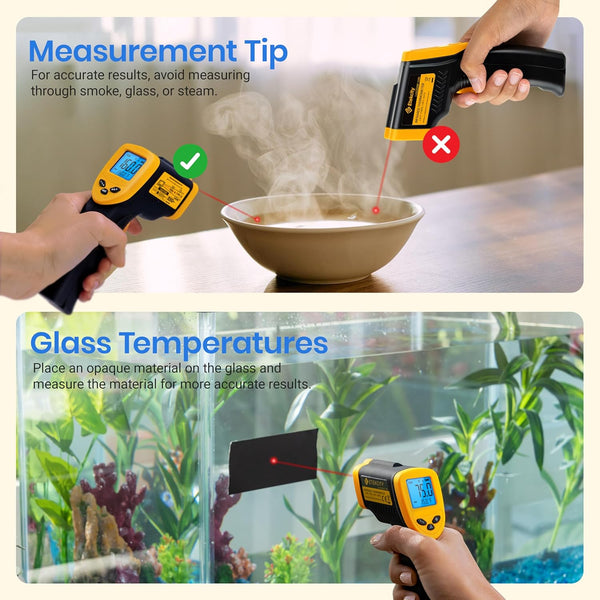 Etekcity Infrared Thermometer Laser Temperature Gun 774, Meat Food Candy Oven Thermometer for Griddle Accessories, Heat Gun for Cooking