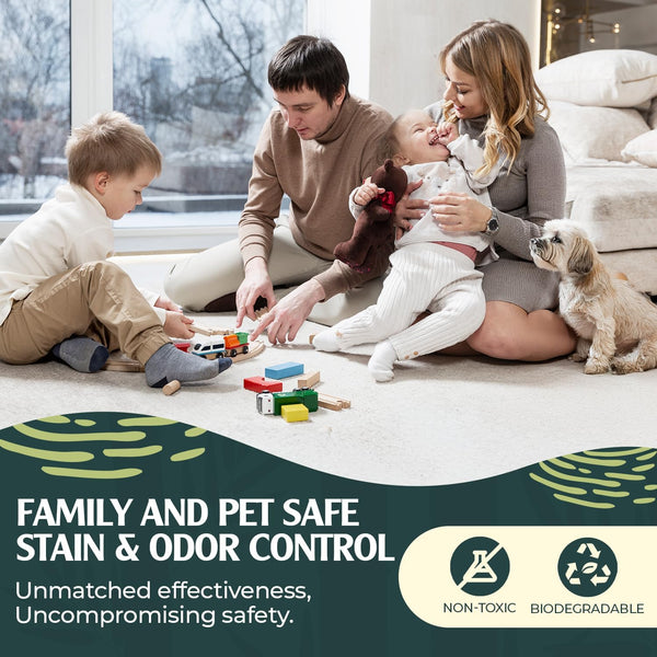 Sprinkle & Sweep Enzyme Carpet Shampoo (32Oz) - Carpet Cleaner Solution to Eliminate Tough Stains & Neutralize Odors at the Source - Car,