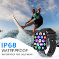 Smart Watch(Answer/Make Call), 1.96" Smart Watch for Men Women IP68 Waterproof, Smartwatch for Android Ios with 100+ Sport Modes, Fitness Tracker,