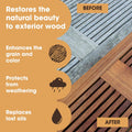 Furniture Clinic Teak Oil | Wood Oil Protects & Cleans Outdoor & Indoor Furniture, Boats, Shower Benches | Restore & Protect Wood, Prevent Drying