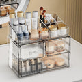 ZHIAI Stackable Storage Drawers, Acrylic Bathroom Counter Organizer Clear Makeup Organizers for Vanity, Kitchen Cabinets, Bathroom, Undersink,