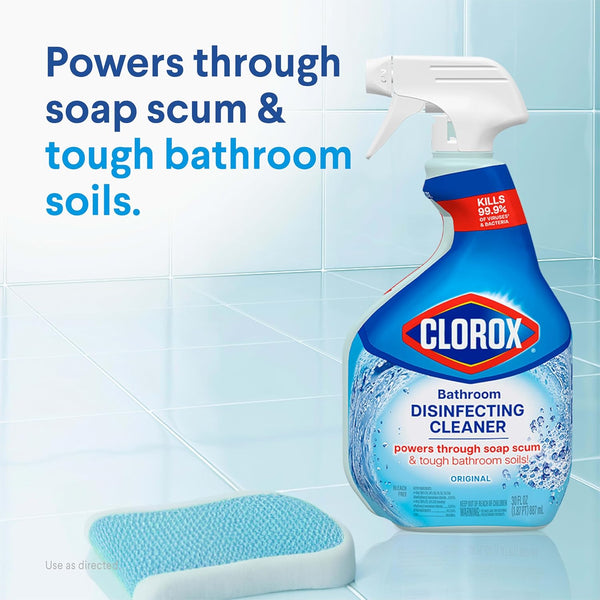 Clorox Disinfecting Multi-Purpose Cleaner Starter Kit, Household Essentials, One Reusable Spray Bottle plus 2 Refills