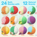 Bath Bombs for Kids with Toys inside - 24 Pack Kids Bath Bombs with Glow in the Dark Bath Surprise Toys Inside, Natural Organic Bubble Bath Fizzy