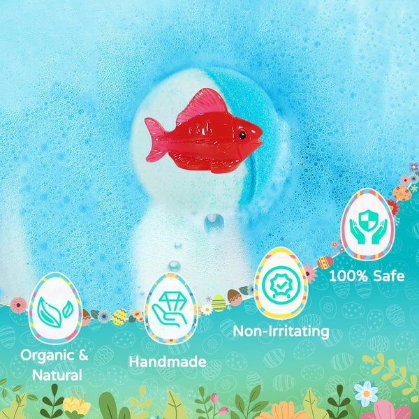 Bath Bombs for Kids with Surprise Inside, 24 Pack Kids Bath Bombs Gift Set, Natural Organic Kid Bubble Bath Fizzy for Girls Boys with Bath Toys Inside