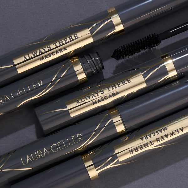 LAURA GELLER NEW YORK Always There Lengthening Mascara in Black - Defining, Curling, Buildable Formula Eye Makeup- Innovative Lengthening Brush -