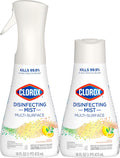 Clorox Disinfecting Mist, Lemon and Orange Blossom, 1 Spray and 1 Refill, 16 oz Each 16 Fl Oz (Pack of 2) Lemon Orange Blossom Starter Kit