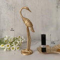 Metal Crane Ring Holder Stand for Jewelry, Engagement and Wedding Ring Display, Gold Decorative Ornaments Home Decor for Living Room, Bedroom,
