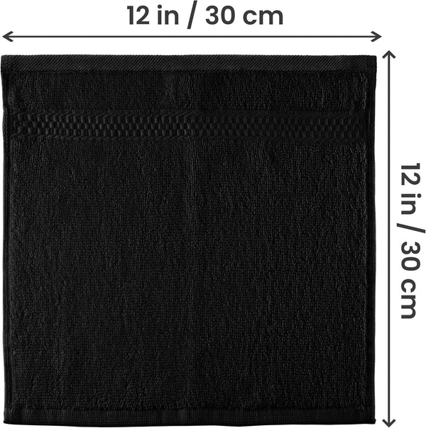 Utopia Towels 12 Pack Premium Wash Cloths Set, 12 by 12 Inches, 100% Cotton Ring Spun, Highly Absorbent and Soft Feel Essential Washcloths for