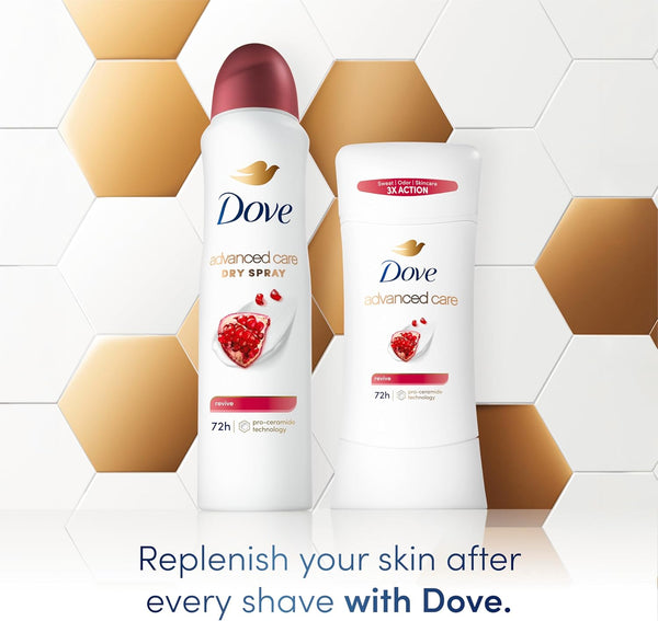Dove Advanced Care Antiperspirant Deodorant Stick Revive to Help Skin Barrier Repair after Shaving by Boosting Skin'S Ceramide Levels 72 Hour Odor