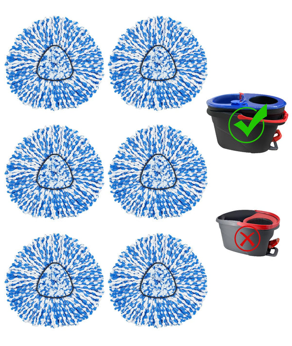 6 Pack Spin Mop Replace Head for O-Cedar Rinseclean 2 Tank Mop System,Mop Head Refill Replacement for O-Cedar Rinseclean 2 Tank System - Easy to
