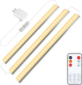 Maylit under Cabinet Lights Plug In, 3 Pcs 12 Inch Ultra Thin under Cabinet Lighting, Super Bright Warm White under Counter Lights for Kitchen,