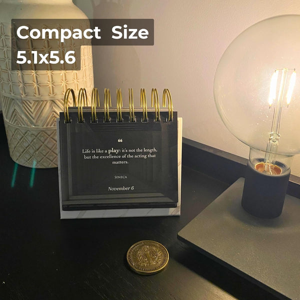 MESMOS 366 Daily Stoic Calendar, Inspirational Gifts for Men, Father'S Day Gifts for Dad, Daily Affirmations Office Desk Decor for Men,