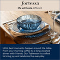 FORTESSA Royal Pacific 18/10 Stainless Steel Flatware, 5 Piece Place Setting with Table Knife, Forks and Spoons (Service for 1), Dishwasher Safe,