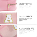 YOOLIFE Graduation Teacher Gifts Initial Clear Makeup Bag Birthday Gift Travel Toiletry Bag Preppy Cosmetic Bag Birthday Gift for Girls Kids
