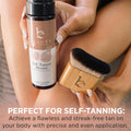 Ultra Soft Self Tanner Brush - Kabuki Brush for Body Foundation & Makeup, Blending Applicator for Tanner, Self Tanning Mitt, Achieves Sunless
