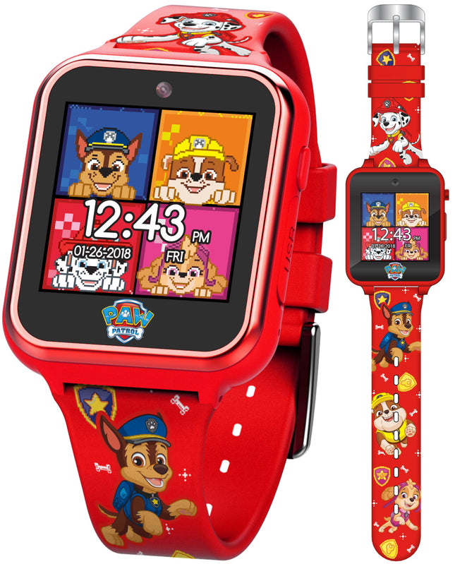 Accutime Paw Patrol Smart Watch with Camera for Kids and Toddlers - Interactive Smartwatch for Boys & Girls Featuring Ga