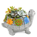 LESES Turtle Succulent Pot Planters for Indoor Plants with Drainage Hole, Flower Garden Cute Pots for Plants, Succulent, Cactus Home Office Desk