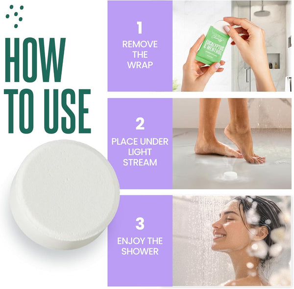 Cleverfy Shower Steamers Aromatherapy for Women and Men â Self-Care Shower Bombs for Stress Relief and Relaxation â 6 Tablets