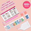 Klever Kits 16 Projects Gem Painting, Kids Diamond Gem Painting Kit with 5D Gem, Arts and Crafts for Girls Ages 6-12, Gem Craft Activities Kits,