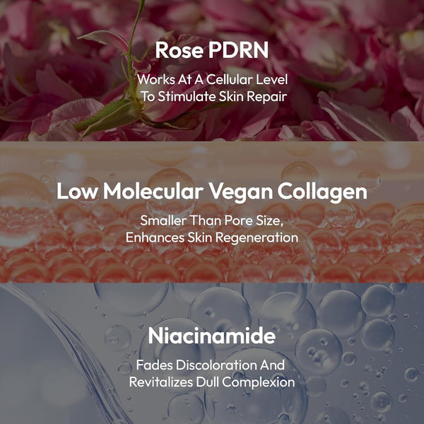 LAPCOS Deep Collagen Glass Skin Overnight Mask - Korean Skin Care Mask W/Rose PDRN, Vegan Collagen & Hydrogel Sheet - Hypoallergenic Firming