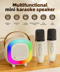Mini Karaoke Machine Speaker for Kids Adults, Portable Bluetooth with 2 Wireless Microphones, Children'S Day Birthday Gift Ideas for Toys for